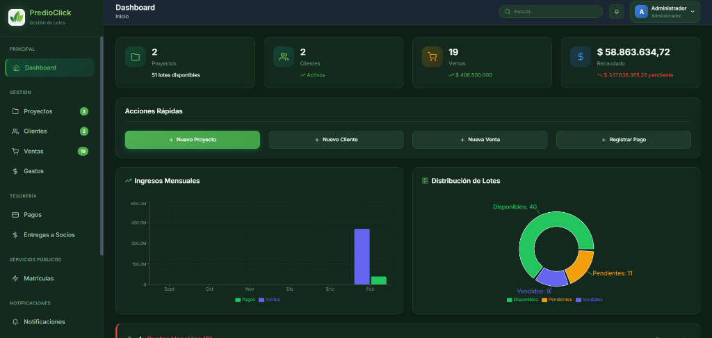 PredioClick - Plataforma de gestión inmobiliaria